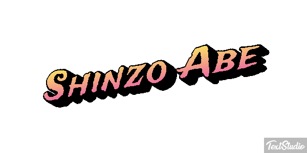 Shinzo Abe Efecto de texto