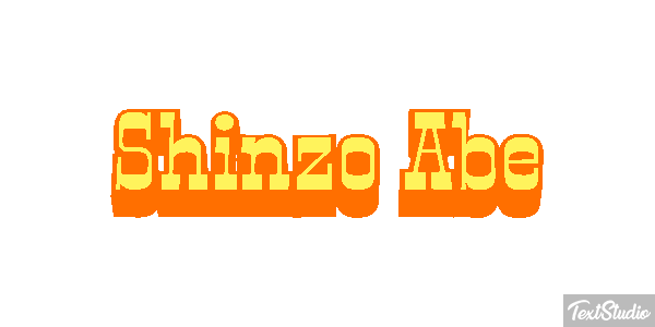 Shinzo Abe Efecto de texto