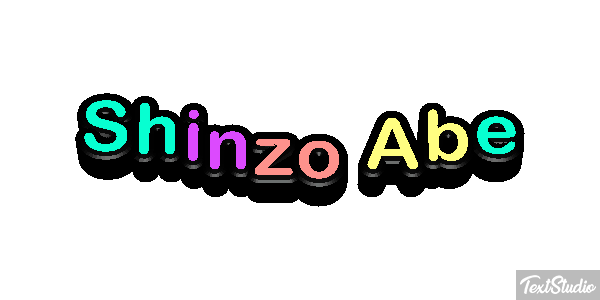Shinzo Abe Efecto de texto