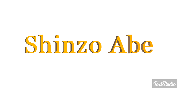 Shinzo Abe Efecto de texto