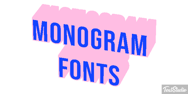 Monogram Fonts Tekst effect