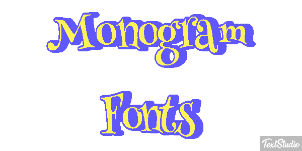 Monogram Fonts Tekst effect