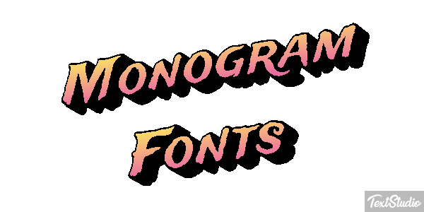 Monogram Fonts Tekst effect