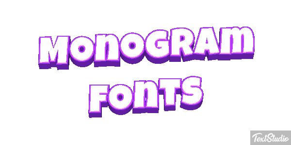 Monogram Fonts Tekst effect