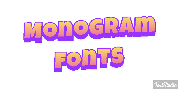Monogram Fonts Tekst effect