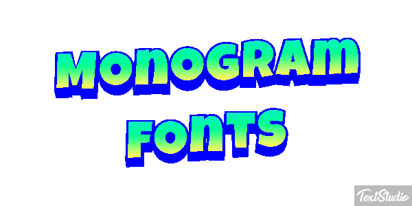 Monogram Fonts Tekst effect