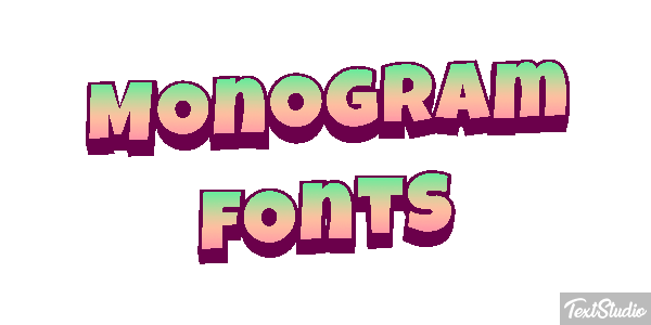 Monogram Fonts Tekst effect