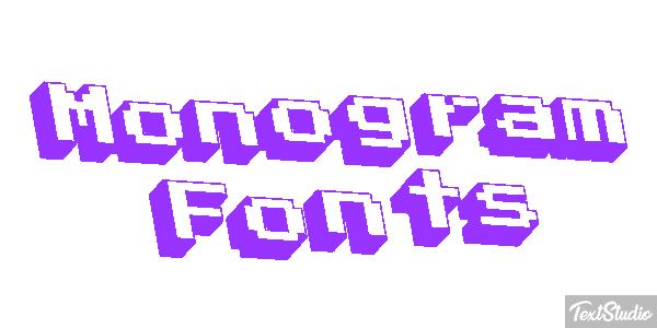 Monogram Fonts Tekst effect