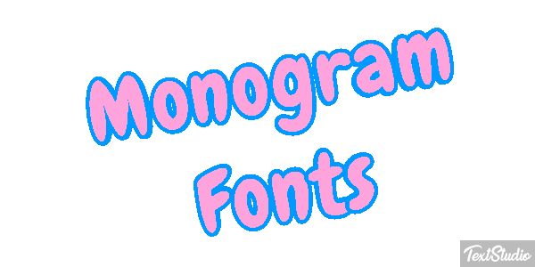 Monogram Fonts Tekst effect