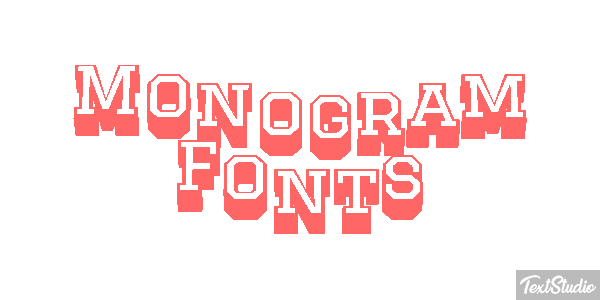 Monogram Fonts Tekst effect
