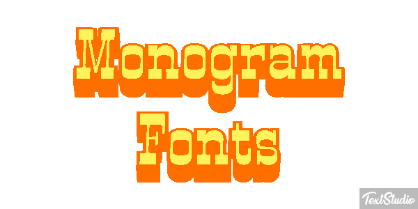Monogram Fonts Tekst effect