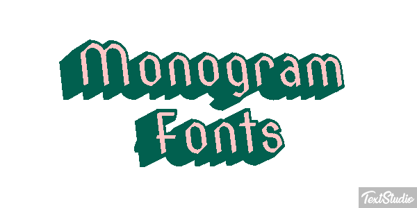 Monogram Fonts Tekst effect