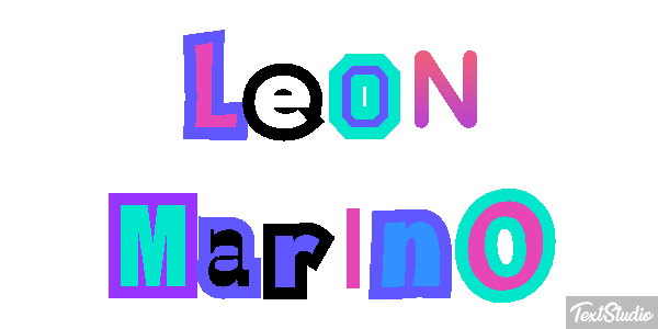 León Marino Efecto de texto