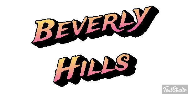 Beverly Hills Tekst effect