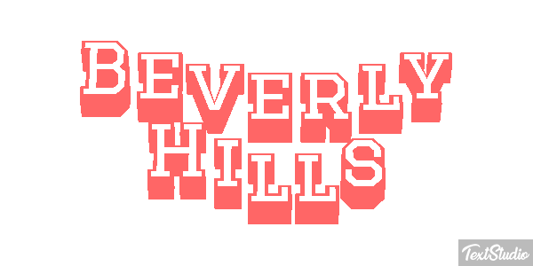 Beverly Hills Tekst effect
