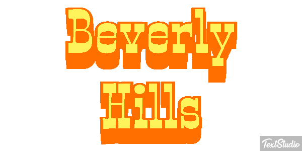 Beverly Hills Tekst effect