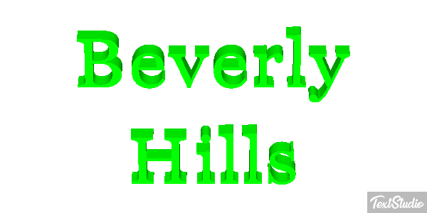 Beverly Hills Tekst effect