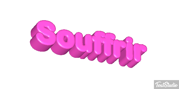 Souffrir Effet de texte