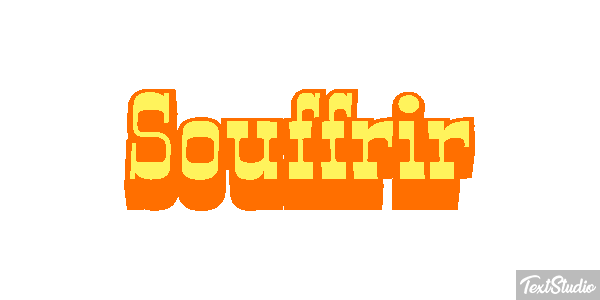 Souffrir Effet de texte