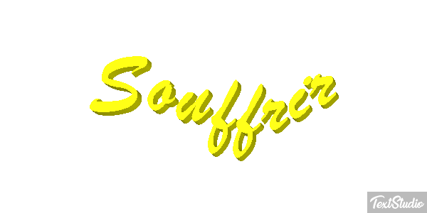 Souffrir Effet de texte