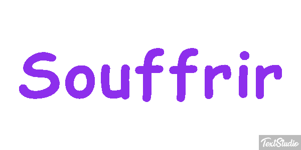 Souffrir Effet de texte