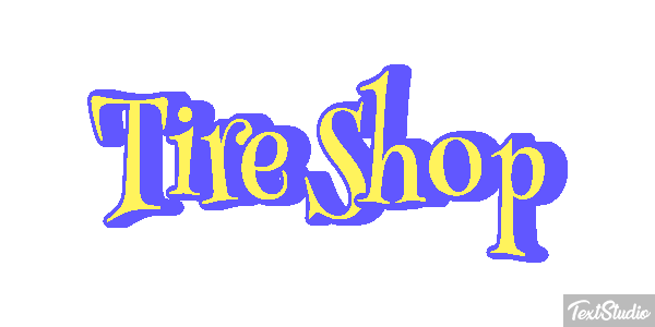 Tire Shop Efeito do texto