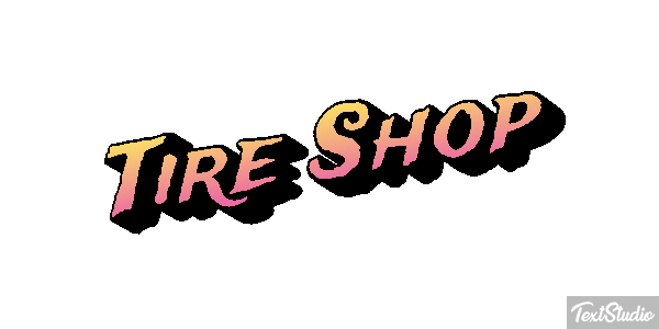 Tire Shop Efeito do texto