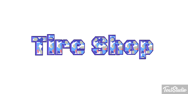 Tire Shop Efeito do texto