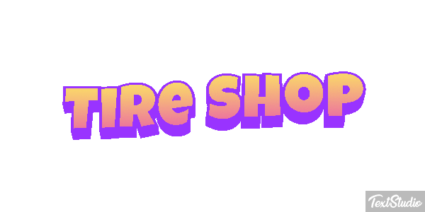 Tire Shop Efeito do texto