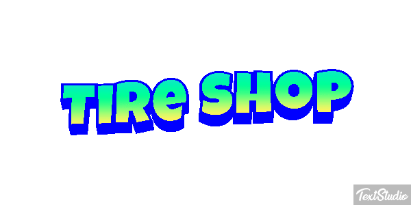 Tire Shop Efeito do texto