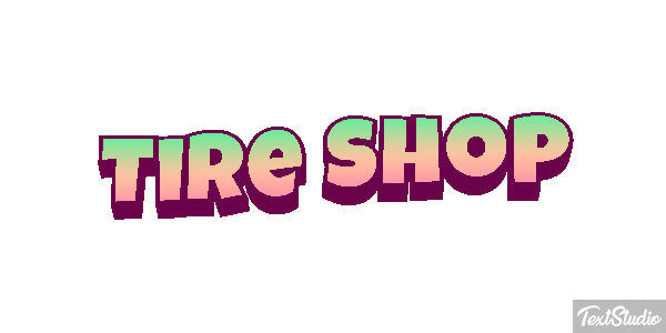 Tire Shop Efeito do texto