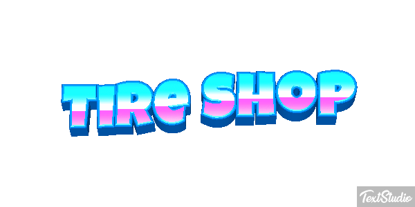 Tire Shop Efeito do texto