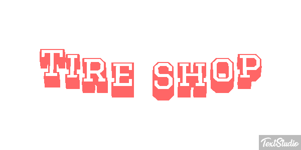 Tire Shop Efeito do texto