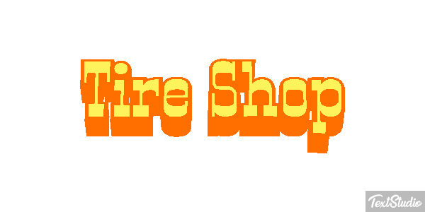 Tire Shop Efeito do texto