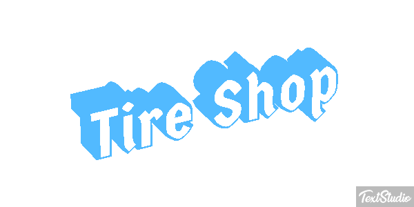 Tire Shop Efeito do texto
