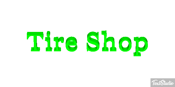 Tire Shop Efeito do texto