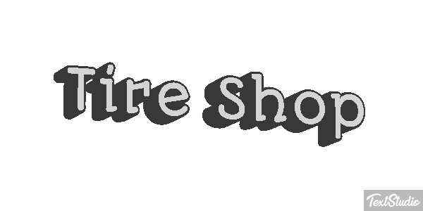 Tire Shop Efeito do texto
