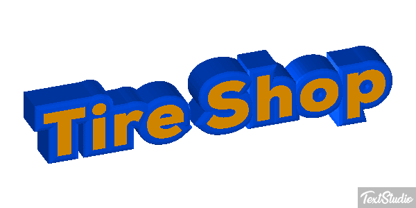 Tire Shop Efeito do texto