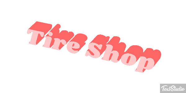 Tire Shop Efeito do texto