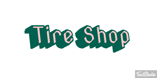 Tire Shop Efeito do texto