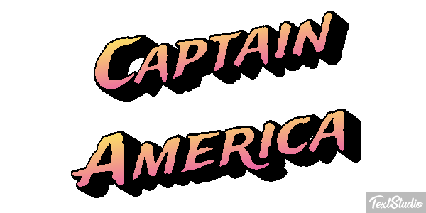 Captain America Effet de texte