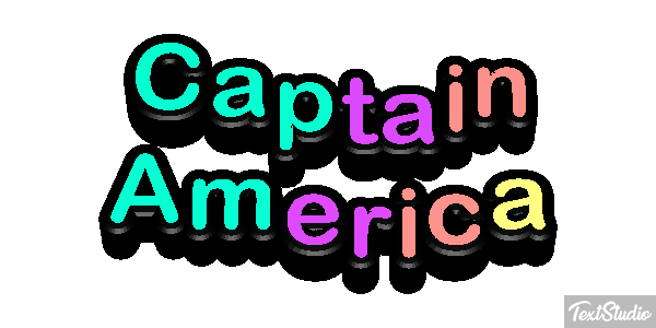 Captain America Effet de texte