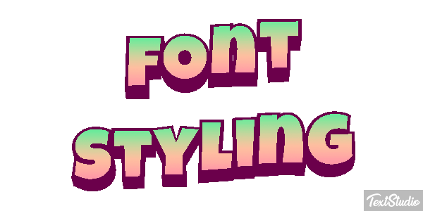 Font Styling Effetto testo