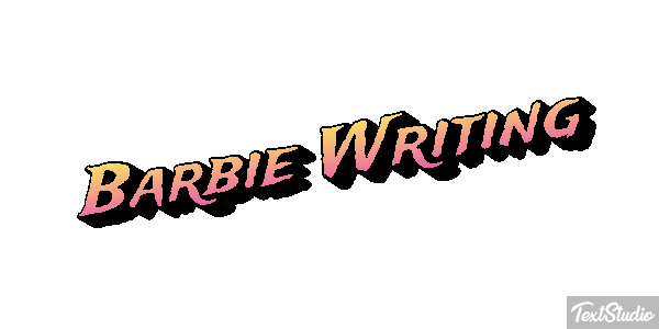 Barbie Writing Effetto testo