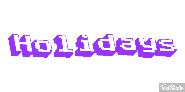 Holidays Text effect