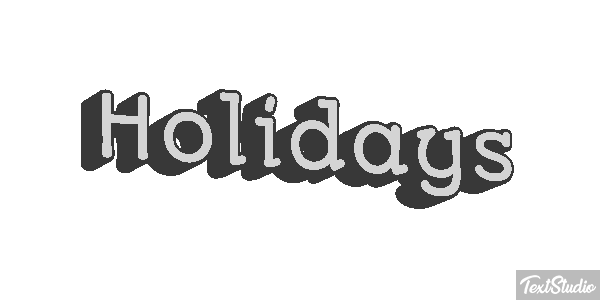 Holidays Text effect