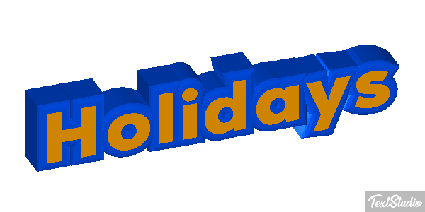 Holidays Text effect