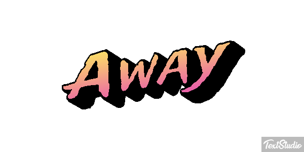 Away Word Animated GIF Logo Designs