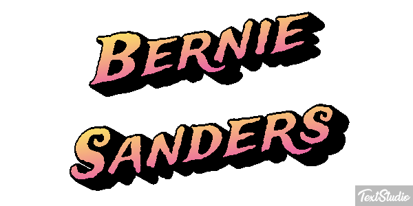 Bernie Sanders Text effect