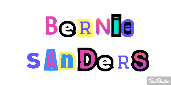 Bernie Sanders Text effect